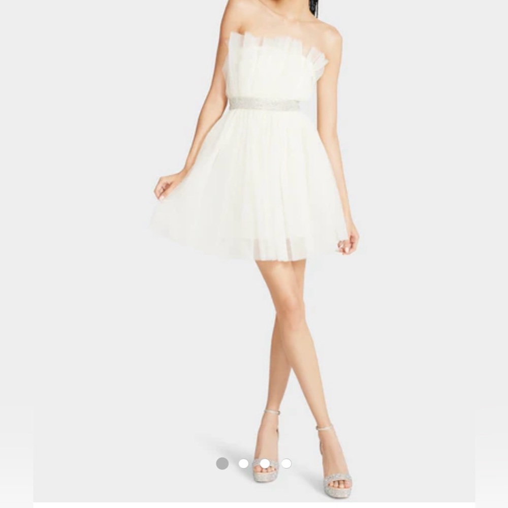 NWT Betsey Johnson white party dress / wedding reception